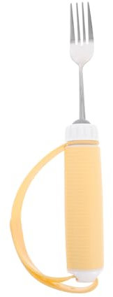 minkissy Cuchara y Tenedor Antivibración Vajilla Para Personas Discapacidad Tenedor Auxiliar De Fácil Agarre Para Utensilios De Cocina Duraderos