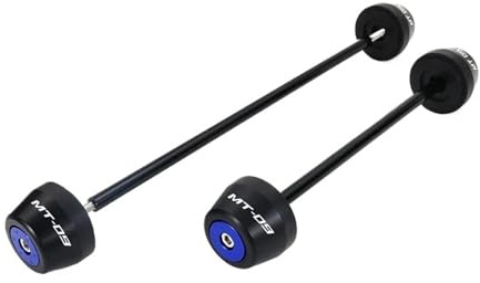 Sturzpads Rahmenschutz Fallschutz Für Yamaha MT-09 MT09 2014-2022 2023 2024 Motorrad Vorne Und Hinten Gabel Sliders Crash Protector Hinten Vorderachse Sliders Fit(Blue)