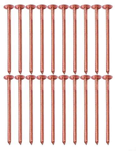 Große Kupfernägel, Kupfernägel Baumkiller, Solid Kupfer Schlagkraft Nägel, Lange Kupfernägel für Bäume, Kupfer Baumstumpf Vernichter(50 Stück 65 mm)