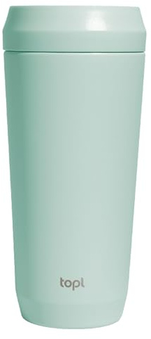 TOPL Coffee Tumbler, Stainless Stell Insulated Water Bottle, Mint, 16oz
