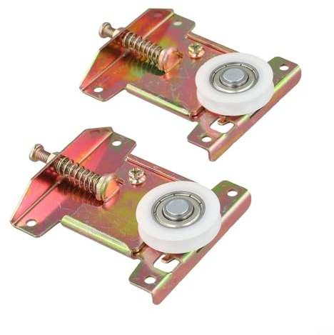 Rodillos de metal para puerta corrediza con ranura en U, ruedas de riel de gabinete, accesorios de polea cóncava para muebles, armarios, gabinetes de madera maciza, montaje de deslizamiento suave