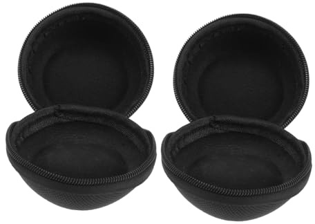 POPETPOP Caja de Reloj Redonda Portátil Eva, Paquete de 2 Unidades | Negro, para Viaje y Negocio, Guarda Reloj y Correa, Resistente a Presión y Agua
