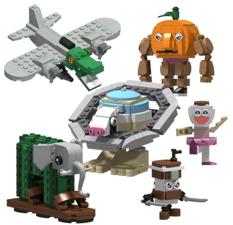 HeFZiYMOZaDP Sets de Bloques de construcción Italian Brainrot Juguetes,Set de 6 Memes Italianos Juguetes 3D, Bombardino Crocodilo, Tung Tung Tung Sahur, Tralalero Tralala & Ballerina Capuchina
