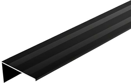 KC Hardware 2-3/4 X 1-1/2 SILL Nosing Aluminum Stair Nosing Stair Edge Protector - 36 (Black)