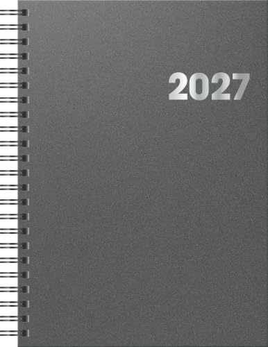 BRUNNEN Buchkalender Mod. 789 2027 | A4, Kunststoff, grau