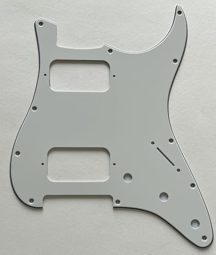 Pickguard passar kompatibel dubbel fet HH Strat Humbucker stil gitarr, 3 lager pergament