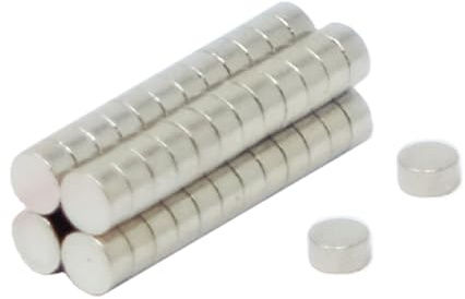 N42 Neodymium Magnet for Arts, Crafts, Model Making, DIY and Hobbies - 2mm dia x 1mm thick - 0.11kg Pull - Pack of 50