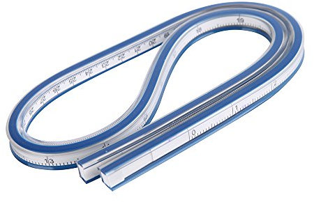 eowpower flexibel Kurve Lineal für Maschinenbau Zeichnung, und Grafiken und Garment 24 Inch