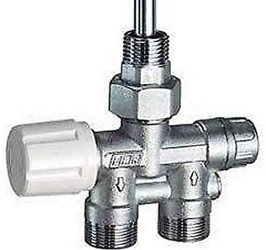 1435 Vanne thermostatique MONO-BITUBE droite avec robinet et capuchon FAR