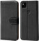 Verco Handyhülle für Google Pixel 4a Hülle, Bookcase Tasche Flipcover für Pixel 4a Case [Kartenfächer/Aufstellfunktion], Schwarz