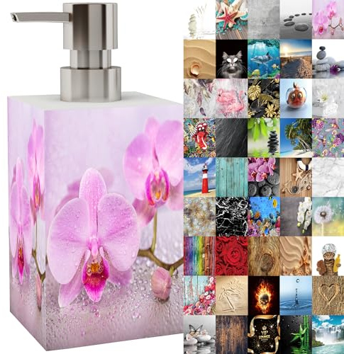 Seifenspender | viele schöne Seifenspender zur Auswahl | modernes, stylisches Design | Blickfang für jedes Badezimmer (Blooming)