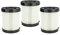vhbw 3x Faltenfilter kompatibel mit Bosch GAS 18V-10 L Staubsauger - Patronenfilter, Weiß