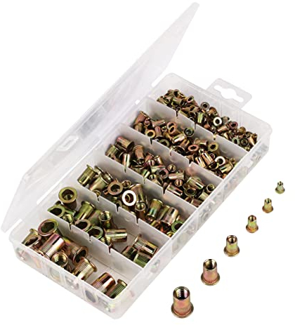 Flachkopf-Nietmuttern-Set Blindnietmuttern Gewindenieteinsatz Gewinde DIY Befestigungselemente Set 260 Stück Nietmuttern M3 M4 M5 M6 M8 M10-Vereinigte Staaten
