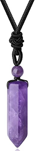 XIANNVXI Healing Crystal Necklace for Men Women Crystal Pendant Necklace Natural Stone Gemstone Pendant Reiki Jewellery