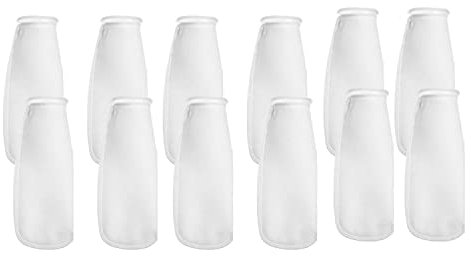JUJNE 12 Packs 200 Filter Socks for Fish Basin Saline Aquarium Fish Pond for Swamp/Overflow