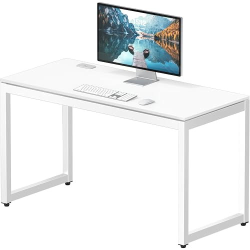 SHW Commercial-Grade Home Office Computer Desk, White
