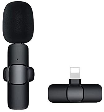 LySuyeo mini mikrofon Kabelloses Lavalier Mikrofon für iPhone, Plug and Play Kabellosmikrofon für Vlog, YouTube, Twitter, TikTok, Facebook, Rauschunterdrückung und automatische Synchronisation