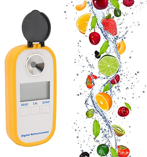 Refractómetro Digital Inteligente Brix, Fácil Calibración, Alta Precisión, Refractómetro de Azúcar Portátil para Medición Brix de Frutas y Elaboración de Cerveza Casera, Agricultura, Horticultura