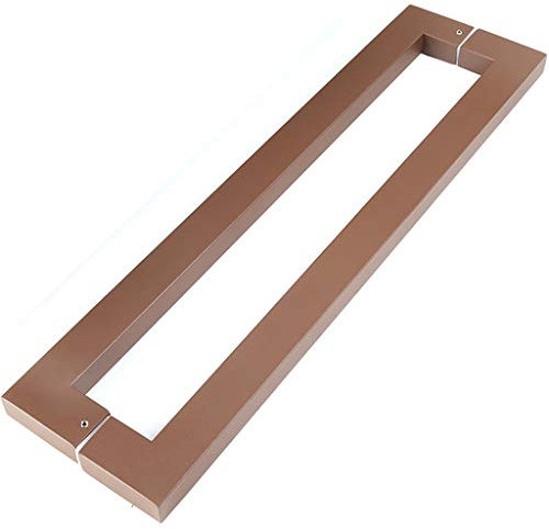 RWRAPS Kommerzieller Edelstahl-Push-Pull-Türgriff, Haustürgriff aus Glas/Holz – Braun, 4 Längen/Länge 800 mm (Länge 800 mm)