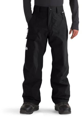 The North Face Men's Seymore Pant - Waterproof, Non-Insulated Snow Pants for Ski & Snowboard, Cargo Pockets, Ankle Gaiters, TNF Black-NPF, Small Long