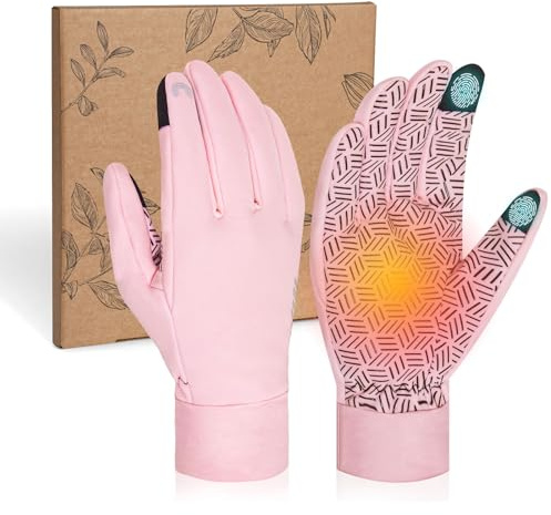 RIGWARL Gants d'hiver en laine améliorés pour temps froid, gants pour femme avec écran tactile, gants thermiques chauds pour course à pied, randonnée, marche, camping, ski, vélo, neige, cadeaux pour