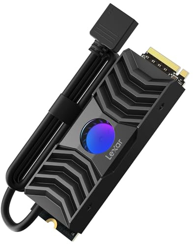 Lexar NM1090 2 TB SSD PCle Gen5x4 NVMe, M.2 2280, PCIe 5.0 SSD mit Kühlkörper, bis zu 12000 MB/s Lesegeschwindigkeit, Internal Solid State Drive für Spiele, Fotografie, Videobearbeitung und Design