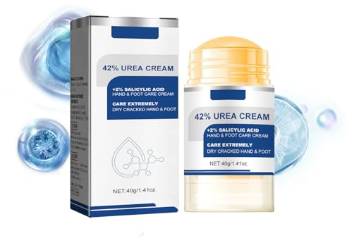 intensiv pflegender Fußbalsam Stick, zur Reparatur sehr trockener und rissiger Fersen, intensiv feuchtigkeitsspendend für gesunde Füße mit 42% Urea, Epsom-Salz und ätherischen Ölen (40g)
