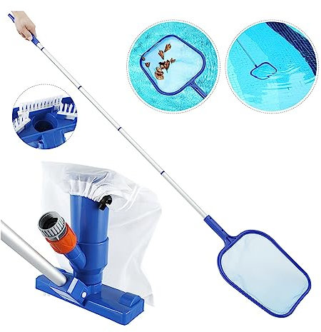 OTENC Poolsauger, Pool-Vakuumkopf-Set mit Filterbeutel, Pool-Jet-Reiniger for Bodenschwimmbecken, Brunnen-Reinigungszubehör für oberirdische/unterirdische Flache Pools