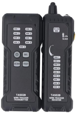 Wire Tracer Line Finder, Network Cable Tester Wire Locator Rj11 Rj45 Cable Tracer, Electrical Wire Finder Cable Tester Receiver Transmitter with Alignment Function