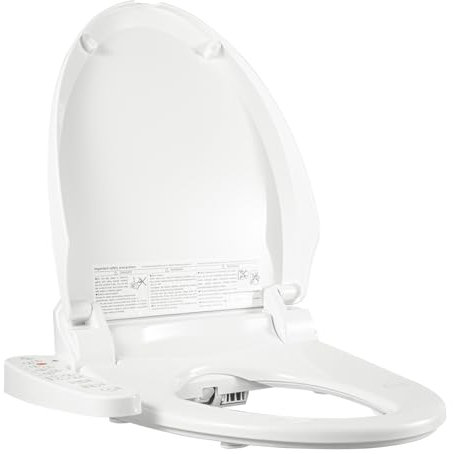 Qussse Elektrischer Toilettensitz, Smart Dusch Bidet-Toilettensitz-Aufsatz mit Sitzheizung Toilettensitz Gewärmter Sitz für Wohnungen Hotels Restaurants Krankenhäusern
