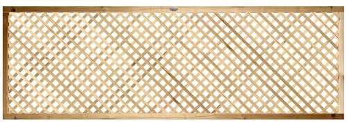 Premier Elite Alderley Rounded Edge Smooth Lattice Trellis Pressure Treated Fence Topper Panel or Wall Climber Width: 6ft (183cm) x Height: 2ft (60cm | 600mm) Privacy 20mm x 20mm Hole Design