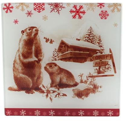 Dessous de Plat Cuisine Motifs Marmottes Bianca 20x20 cm
