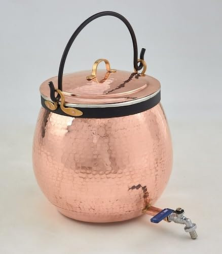 Glühweinkessel Feuerzangenbowle Kupferkessel mit Zapfhahn, Griff und Deckel innen verzinnt von 20 bis 60 Liter (40 Liter)