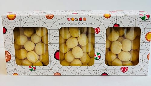 Natural Candy Shop Gift Box – 3 x 190g Jars of Zesty Vegan Lemon Bon Bons