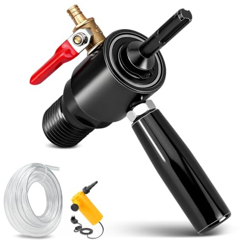 Adaptador SDS Plus con tubo de agua de 4 m + bomba de agua, adaptador M22 a SDS Plus con conexión de agua de descarga integrada, adaptador para brocas de azulejos, para taladros de núcleo, avellanador