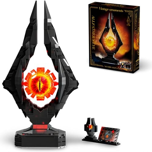 Ebortsin Ideas Herr de Rings Saurons Auge Architecture Bausteine, MOC Lord of Rings Film Magic Dunkler Turm Bausteine Bausatz, Geschenk für Film Fans, Kompatible mit L***, 925 Stück