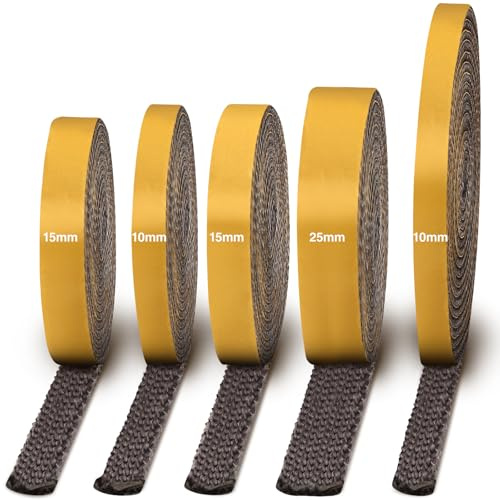 Gucass Kamin Dichtband Selbstklebend Hitzebeständige Ofendichtschnur für Kaminofen, Ofenrohr & Kamintür, Rauchdichte Dichtung für Schornsteinverlängerung & Smoker (3mm x 10mm x 3m)