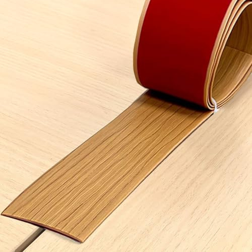 WLHFDC Übergangsprofil Selbstklebend,Übergangsleiste Boden Wasserdicht,Türschwellen Leiste Übergangsschiene Vinyl für Türschwellen Leiste zum Verbinden von Bodenfugen/Fliesen/Laminat(1 m,Gelbe Eiche)