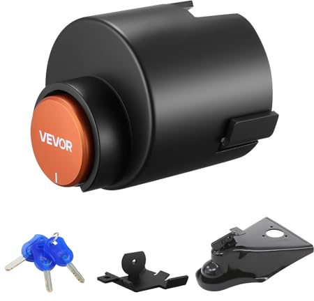 VEVOR Trailer Lock, Fits 2-5/16-Inch Airstream Couplers, Heavy Duty Hitch Lock with 3 Keys Secures Security Chains, Rust-Resistant, Anti-Theft Trailer Tongue Locks for RV, Trailer, and Boat