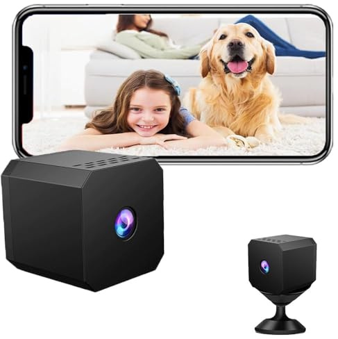 AndThere Mini Security Camera Indoor & Outdoor, 1080p Wireless House Cameras for Baby Monitor with Color Night Vision, Mini Surveillance Cam Wifi Hidden Camera for Dog Pet Home
