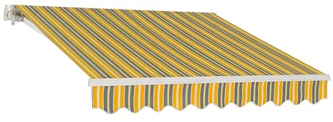 Generico Tessuto di Ricambio per Tende da Sole Retrattile da 250 x 200 cm, Telo Superiore per tendone 400×300cm, Telo di Protezione UV Impermeabile per terrazza, Balcone, Cortile(15x11ft)