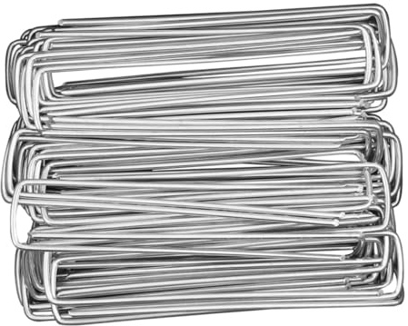 VILLCASE 30 pièces Lot de Agrafes pour Fixation Tissu Paysager Piquets Jardin Robustes pour Gazon Synthétique et Toile Anti-Mauvaises Plantes Maintien Extérieur