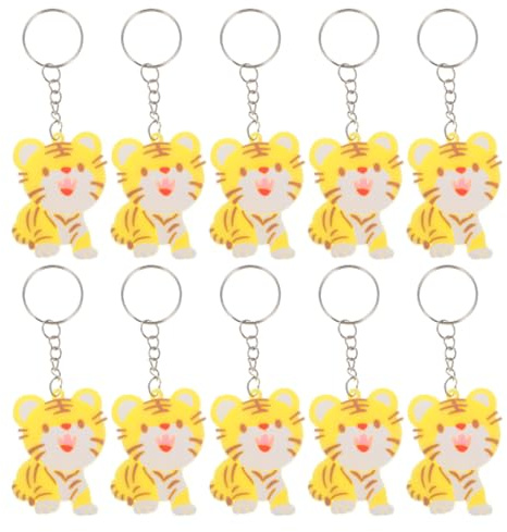 Toyvian 21Er Set Tiger Schlüsselanhänger Tragbare Taschenanhänger Süße Tiger Figuren Pvc Dekorative Schlüsselringe Für Schlüssel Rucksack Und Geschenk