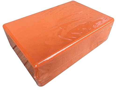 JINGYAN Yogablock Eva Yoga Cork Block Brick Pilates Foam Home Stretch Fitness Exercise Gym Sport Övning Verktyg Träning Kroppsformning(Orange)