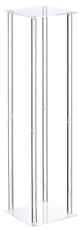 Homyl Supporto per Fiori Acrilico Trasparente, porta piante da interno, Colonna scaffale per Vaso Espositore, Adatto a Matrimonio Festa di Complean, per piccole decorazioni, 80 Cm