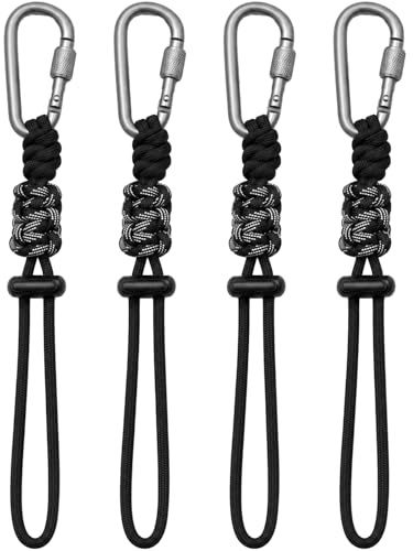 4PCS Crochet Poussette, Mousquetons Universels en Alliage D'aluminium, Accessoire Poussette avec Sangle Antidérapante, Attache Poussette pour Poussette, Sac à Langer, Portefeuilles, etc