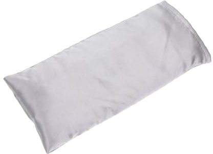 MUSISALY Cuscino per Occhi Yoga Lavanda e Semi di Lino Maschera Massaggiante per Occhi in Seta e Cotone Argento per Donne e Benessere Femminile
