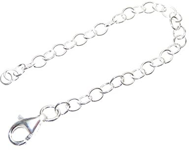 10cm 4inch apx sterling silver extension chain & lobster clip .925 x1