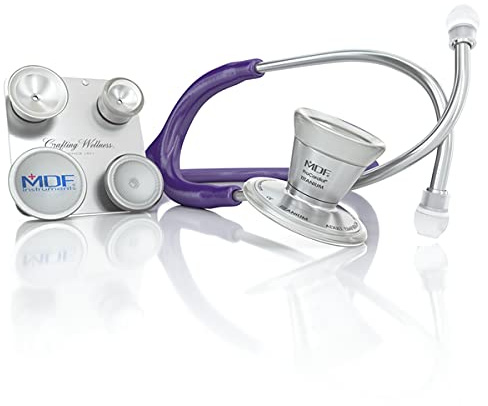 MDF® ProCardinal C3 Cardiology Estetoscopio de doble cabeza de titanio con membrana convertible adulto, pediátrica e infantil-neonatal - Morado (MDF797CC08T)
