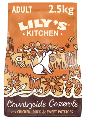 Lily's Kitchen Mit natürlichen Zutaten hergestelltTrockenfutter für ausgewachsene Hunde Huhn & EnteGetreidefreie Rezeptur 2.5kg Beutel